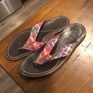 Cole Haan Plaid Flip Flops